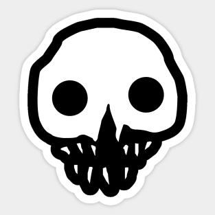 Alien Teeth Skull Sticker